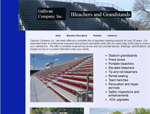 Tablet Screenshot of gallivanbleachers.com